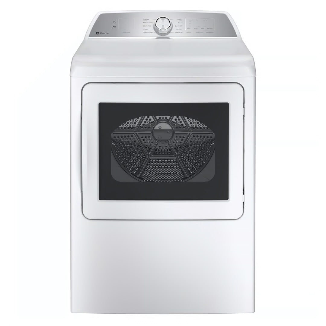 Profile 7.4 cu. ft. Smart Electric Dryer in White with Sanitize Cycle and Sensor Dry, ENERGY STAR