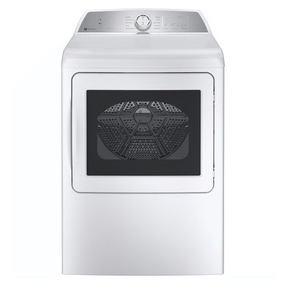 Secadora eléctrica inteligente Profile de 7.4 pies cúbicos en color blanco con ciclo de desinfección y secado por sensor, certificación ENERGY STAR