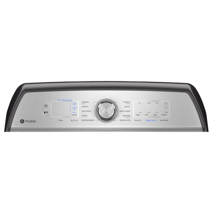 Lavadora inteligente de carga superior de alta eficiencia Profile de 5.0 pies cúbicos en gris diamante con tecnología Microban, ENERGY STAR