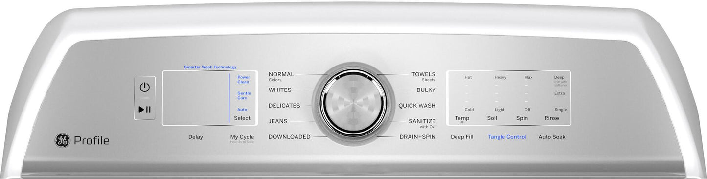 Profile 5.0 cu. ft. High-Efficiency Smart Top Load Washer in White with Microban Technology, ENERGY STAR