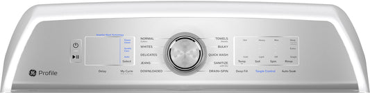 Profile 5.0 cu. ft. High-Efficiency Smart Top Load Washer in White with Microban Technology, ENERGY STAR