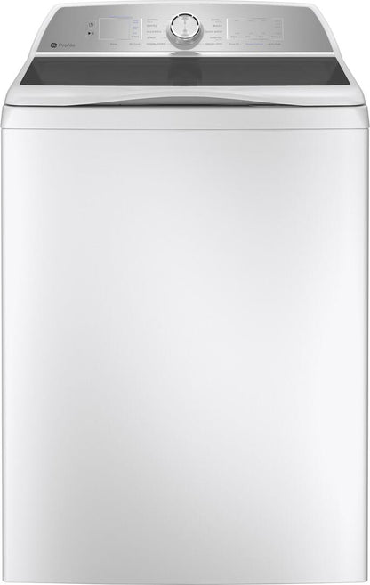 Lavadora inteligente de carga superior de alta eficiencia Profile de 5.0 pies cúbicos en color blanco con tecnología Microban, ENERGY STAR
