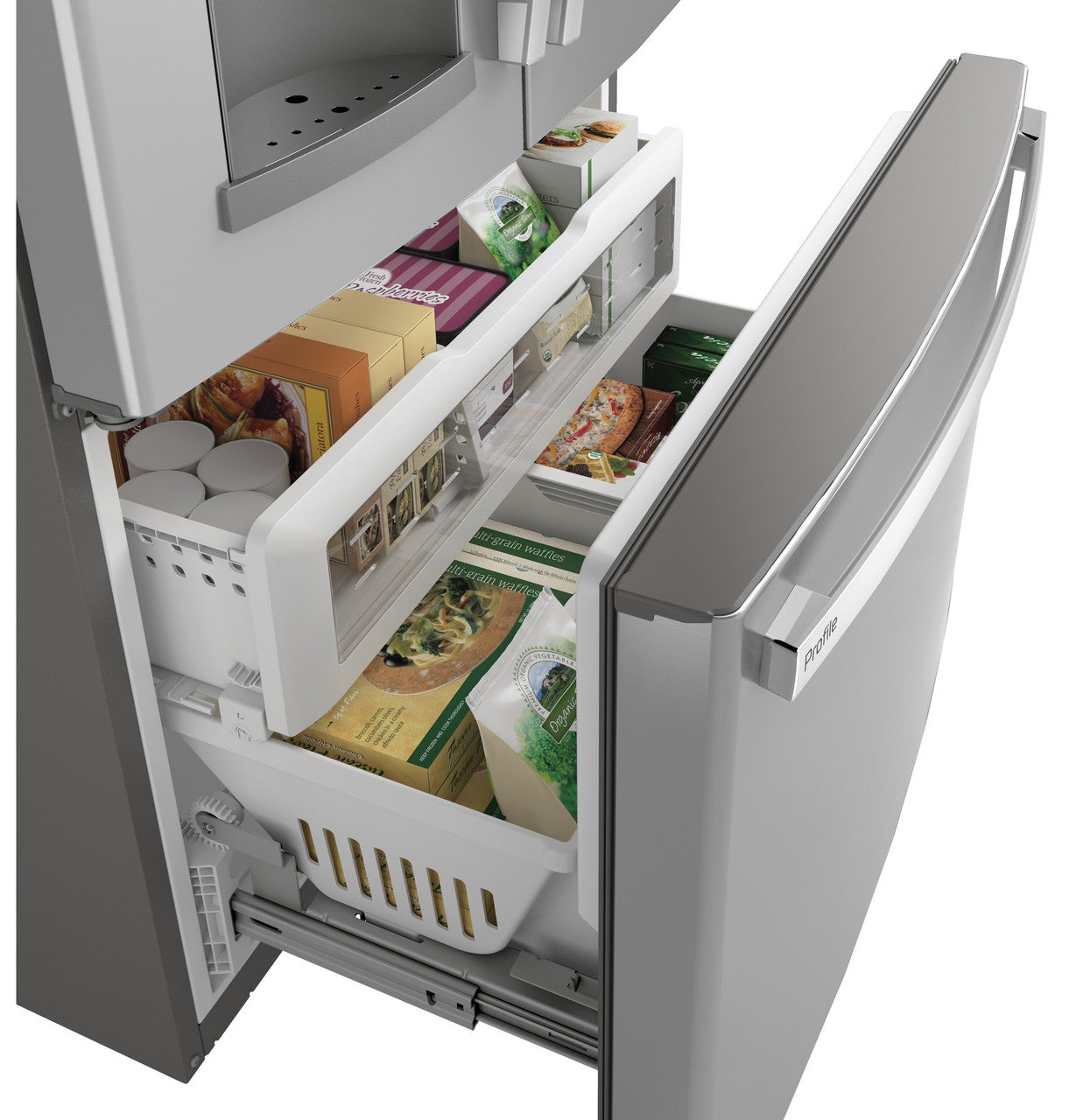 Profile 22.1 cu. ft. French Door Refrigerator with Door-in-Door in Fingerprint Resistant Stainless Steel, Counter Depth