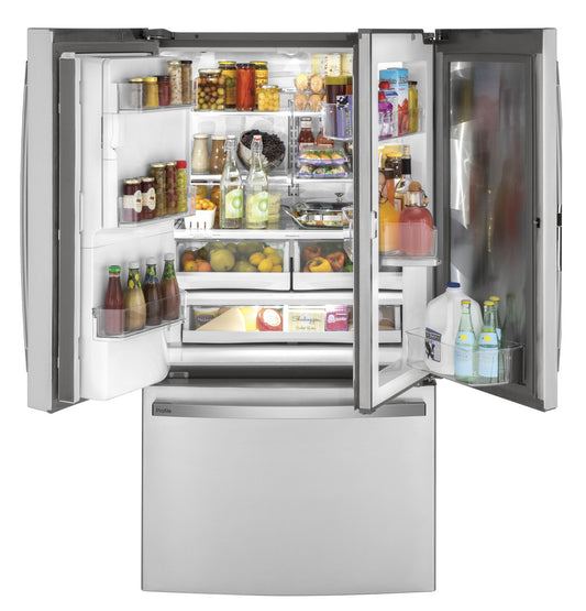 Profile 22.1 cu. ft. French Door Refrigerator with Door-in-Door in Fingerprint Resistant Stainless Steel, Counter Depth