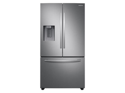 27 cu. ft. Large Capacity 3-Door French Door Refrigerator with External Water & Ice Dispenser in Stainless Steel OUTLET
