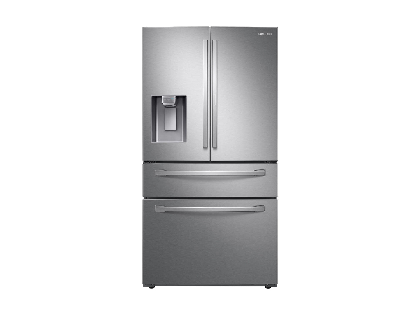 Refrigerador Food Showcase de 4 puertas francesas de 28 pies cúbicos en acero inoxidable