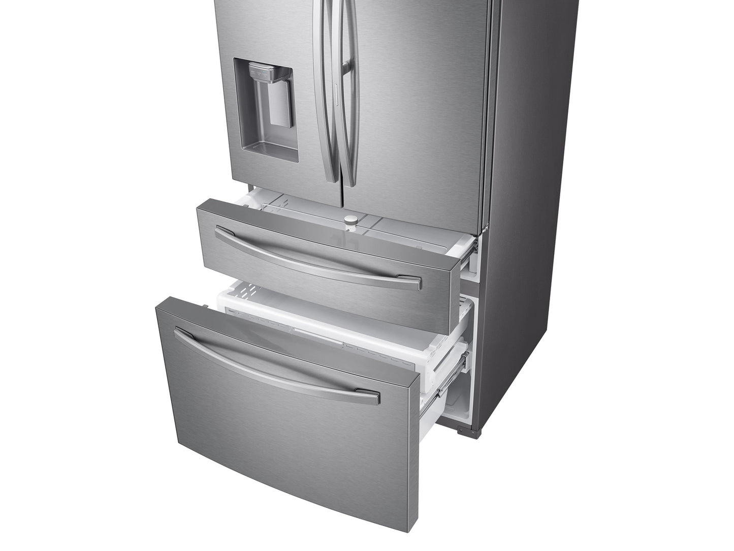 Refrigerador Food Showcase de 4 puertas francesas de 28 pies cúbicos en acero inoxidable