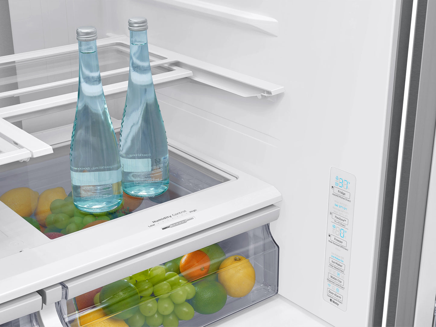 Refrigerador Food Showcase de 4 puertas francesas de 28 pies cúbicos en acero inoxidable