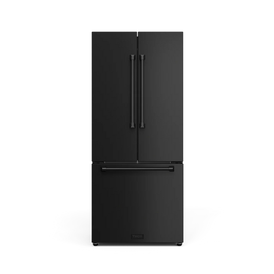 Counter-Depth Gordon Ramsay Series 17.5-cu ft 3 -Door French Door Refrigerator with Ice Maker with Ice Dispenser ( Matte Black ) ENERGY STAR Certified