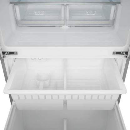 Refrigerador Gordon Ramsay de 17.5 pies cúbicos, 3 puertas, puerta francesa, con máquina de hielo y dispensador de hielo (acero inoxidable), con certificación ENERGY STAR