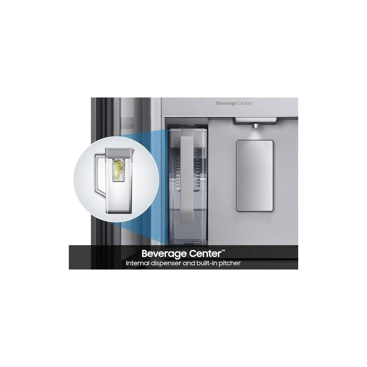 Bespoke 4-Door French Door Refrigerator (29 cu. ft. ) with AI Family Hub+ in Charcoal Glass and White Glass