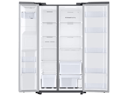 36 in. 27.4 cu. ft. Side by Side Refrigerator in Fingerprint-Resistant Stainless Steel, Standard Depth
