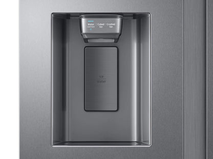 Refrigerador de dos puertas de 36 pulgadas y 27.4 pies cúbicos en acero inoxidable resistente a huellas dactilares, profundidad estándar