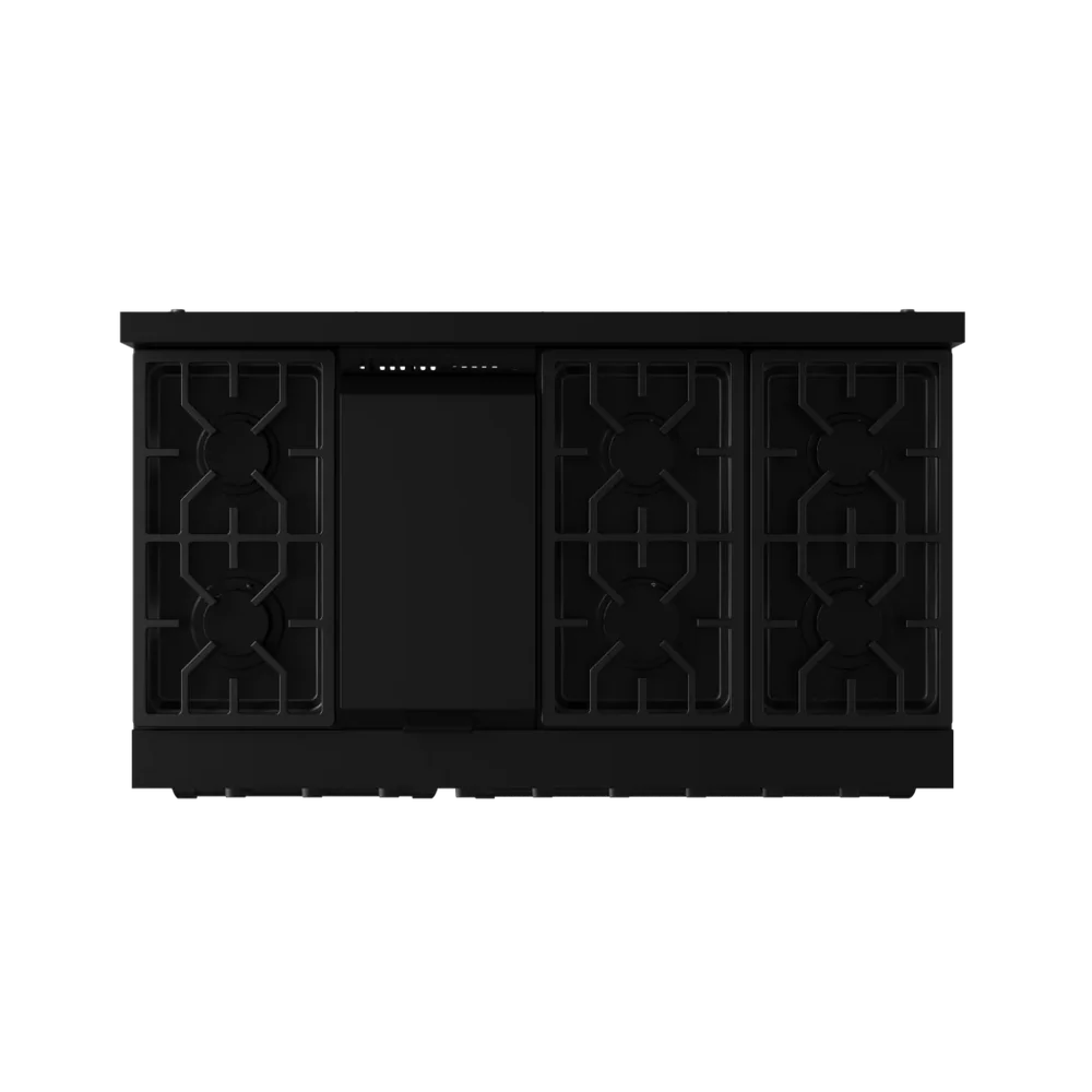 Gordon Ramsay Series 48-in 7 burners 4.6-cu ft / 2.2-cu ft Convection Oven Freestanding Double Oven Gas Range (Matte Black)