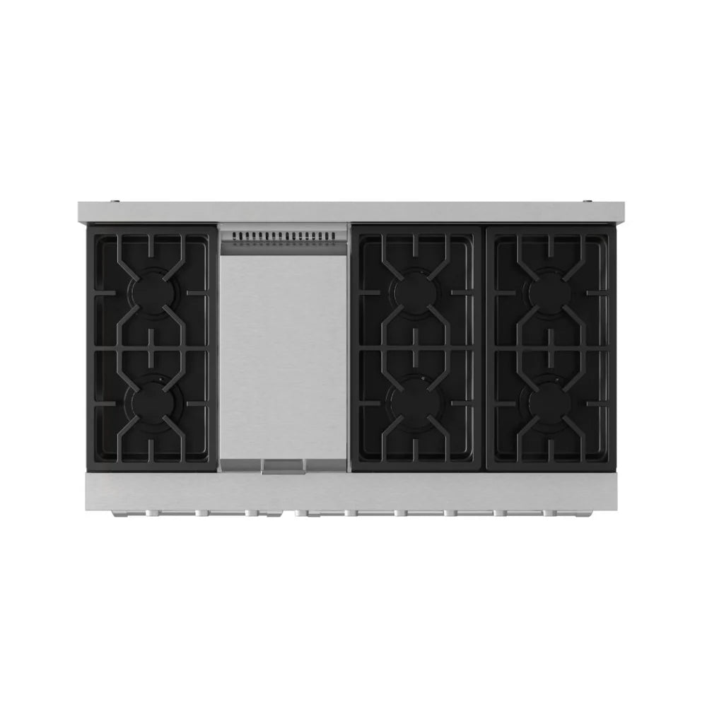 Gordon Ramsay Series 48-in 7 burners 4.6-cu ft / 2.2-cu ft Convection Oven Freestanding Double Oven Gas Range (Stainless Steel)