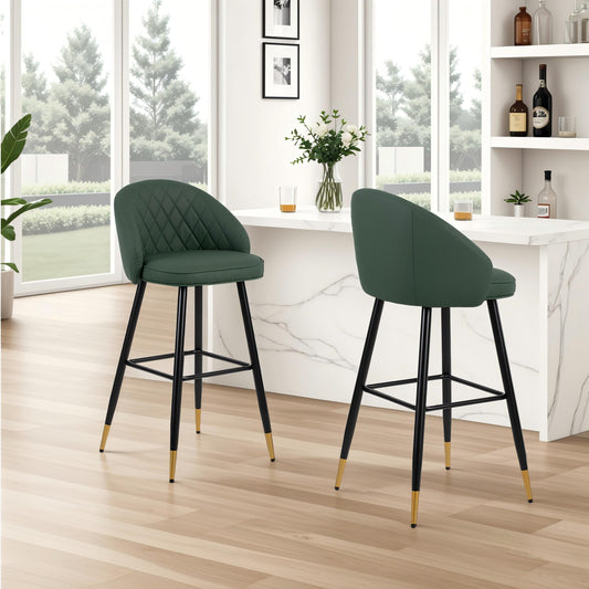 Oliver Vegan Leather Bar Stool Set