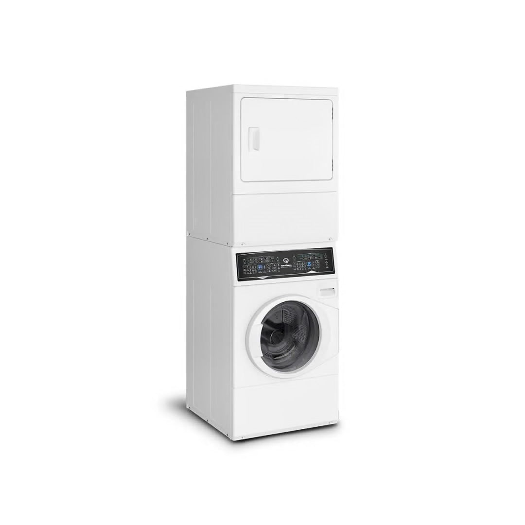 Stacked White Washer - Gas Dryer with Pet Plus Sanitize Fast Cycle Times 5-Year Warranty