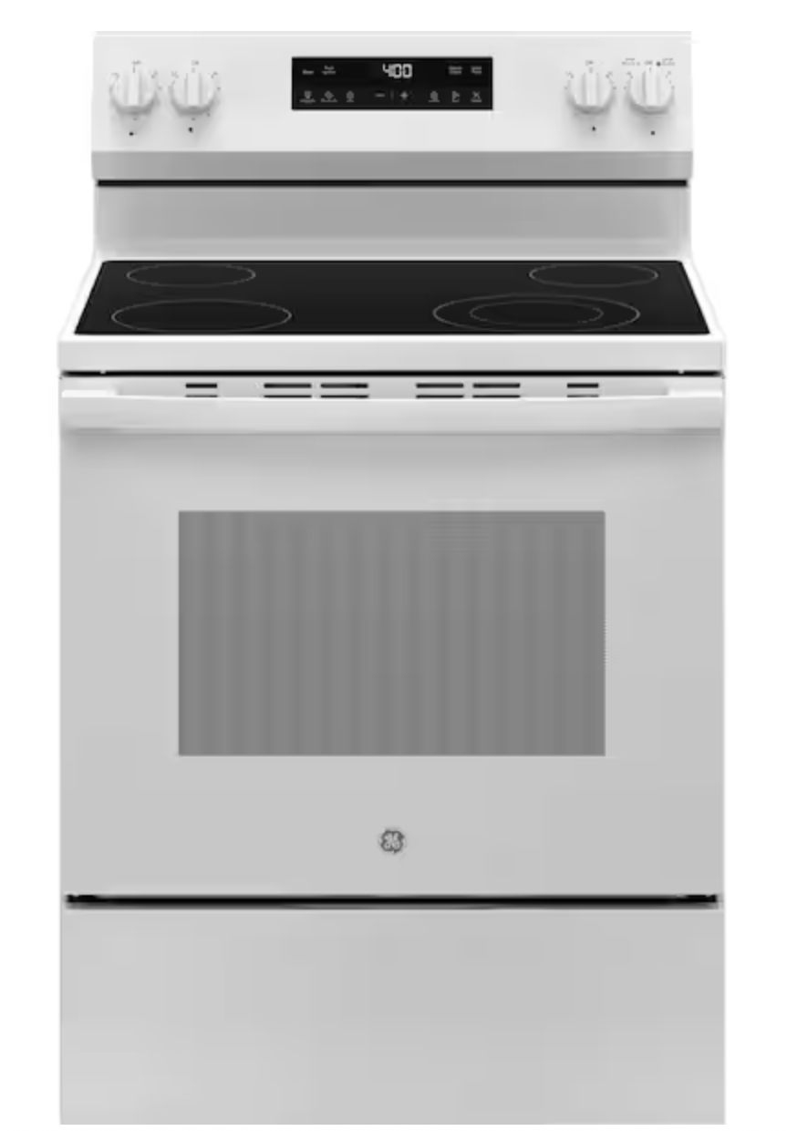 30 in. 4 Burner Element Free-Standing Electric Range in White