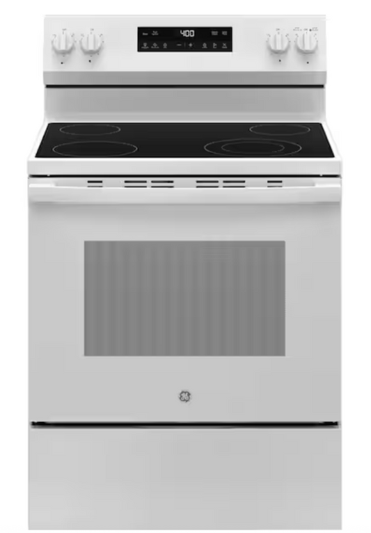 30 in. 4 Burner Element Free-Standing Electric Range in White