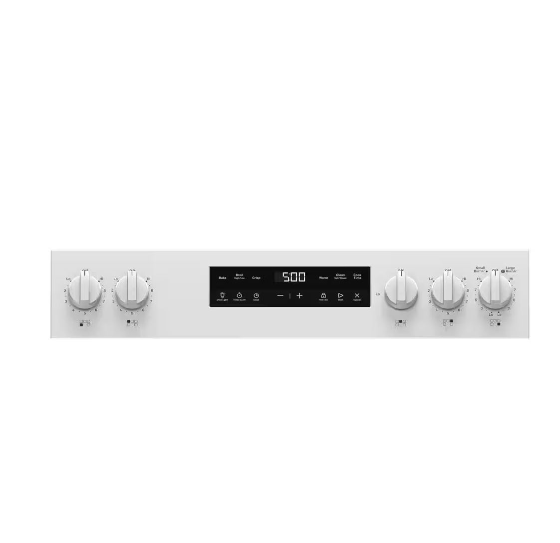 30 in. 5 Burner Element Free-Standing Electric Range in White with Crisp Mode