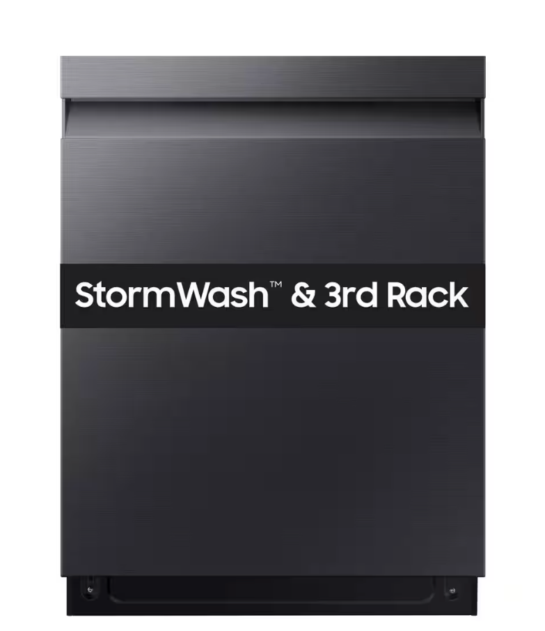 Smart 46 dBA Dishwasher with StormWash and AutoRelease Door in Matte Black