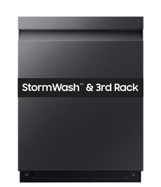 Smart 46 dBA Dishwasher with StormWash and AutoRelease Door in Matte Black