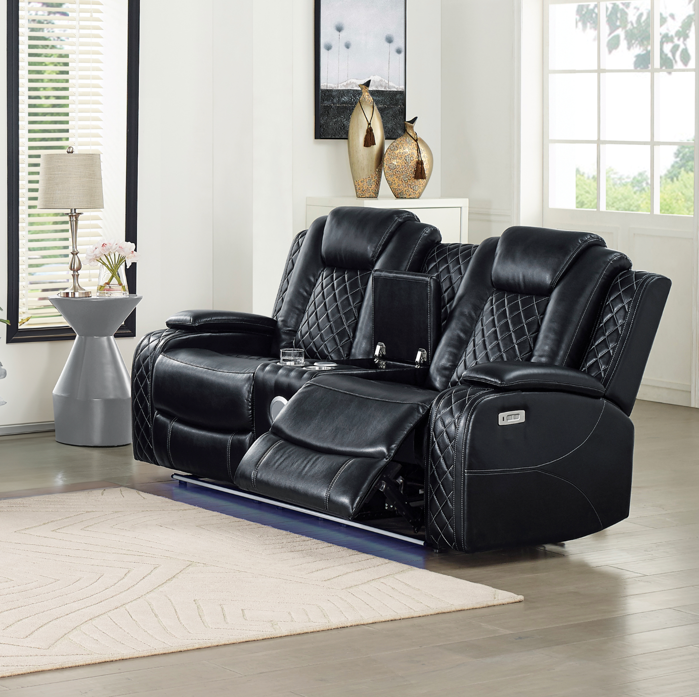 Orion II Reclining Console Loveseat