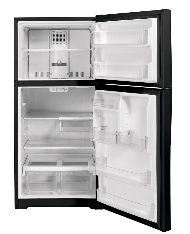 21.9 cu. ft. Top Freezer Refrigerator in Black, Garage Ready