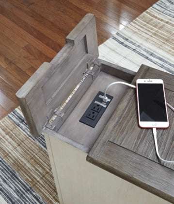 Bolanburg Chairside End Table with USB Charging