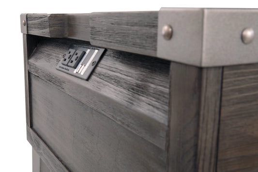 Todoe End Table With USB Ports & Outlets
