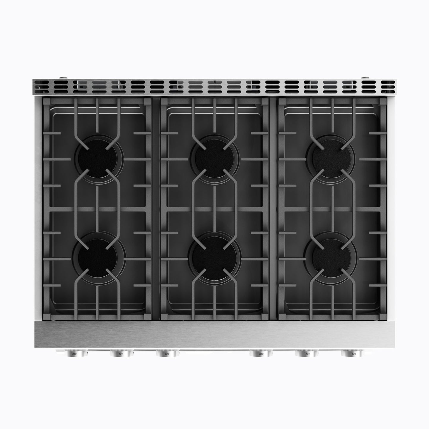 Contemporary 36-in 6 Burners Freestanding Gas Range with convection oven in Stainless Steel