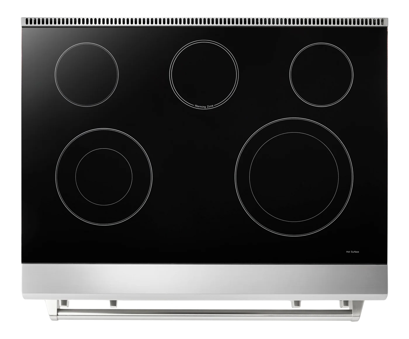 36-in Glass Top 5 burners 6-cu ft Air Fry Convection Oven Freestanding Electric Range (Stainless steel)