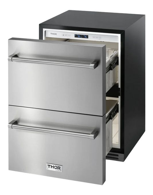 24-in 2 -Drawer Built-in/Freestanding Drawer refrigerator ( Stainless steel )