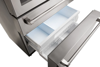 Refrigerador de 22 pies cúbicos con puerta francesa y 4 puertas con máquina de hielo y dispensador de agua y hielo (acero inoxidable), con certificación ENERGY STAR 