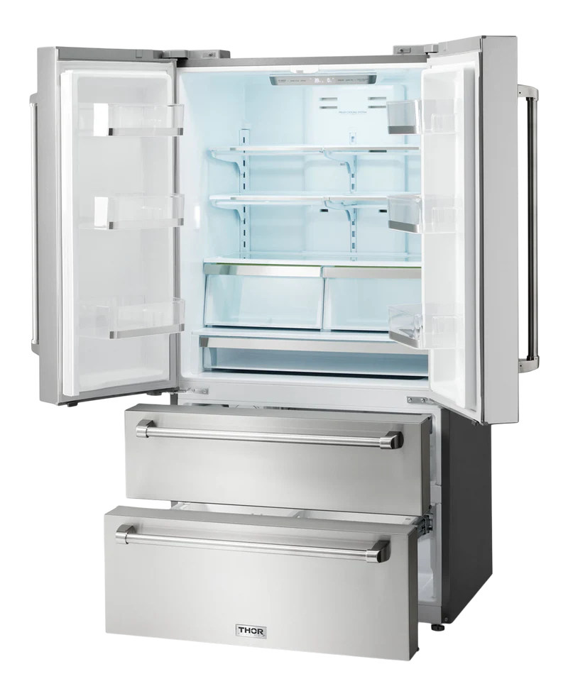 Counter-Depth 22.5-cu ft 4 -Door French Door Refrigerator with Ice Maker (Stainless steel) ENERGY STAR Certified