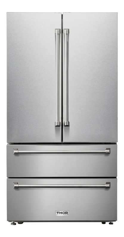 Refrigerador de 22.5 pies cúbicos con puerta francesa y 4 puertas con máquina de hielo (acero inoxidable) con certificación ENERGY STAR 