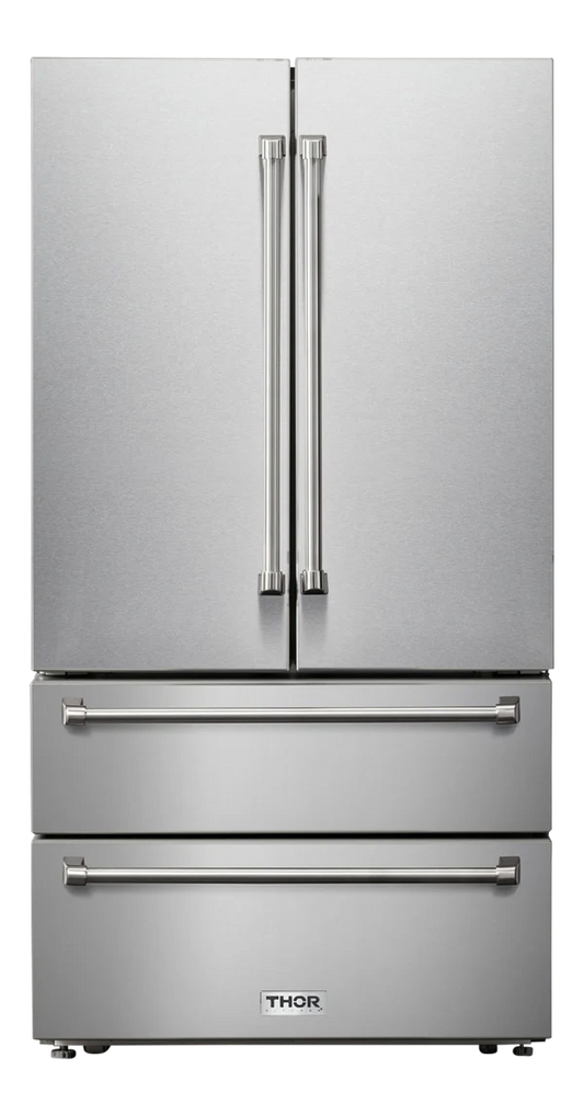 Counter-Depth 22.5-cu ft 4 -Door French Door Refrigerator with Ice Maker (Stainless steel) ENERGY STAR Certified