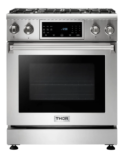 30-in 4 burners 4.55-cu ft Convection Oven Freestanding (Stainless steel)