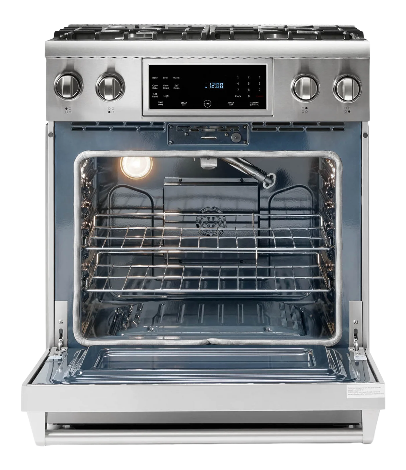 30-in 4 burners 4.55-cu ft Convection Oven Freestanding (Stainless steel)