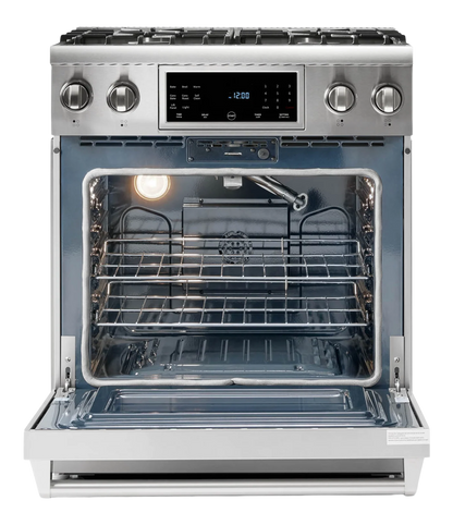 30-in 4 burners 4.55-cu ft Convection Oven Freestanding (Stainless steel)