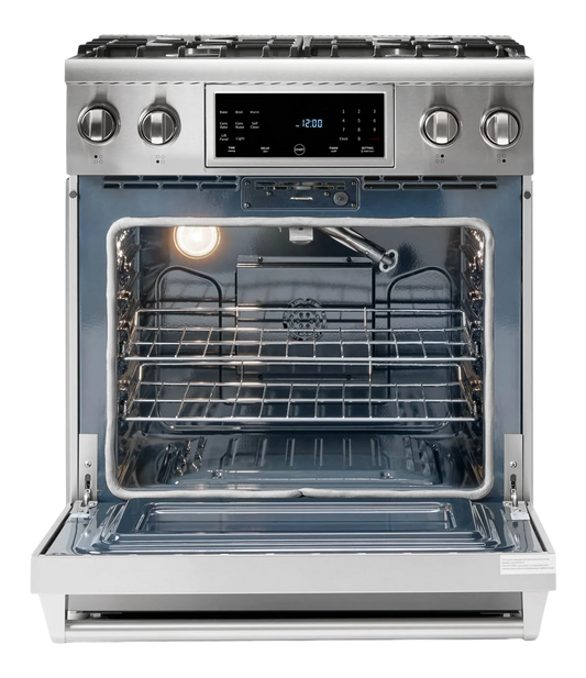 30-in 4 burners 4.55-cu ft Convection Oven Freestanding (Stainless steel)