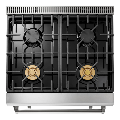 30-in 4 burners 4.55-cu ft Convection Oven Freestanding (Stainless steel)