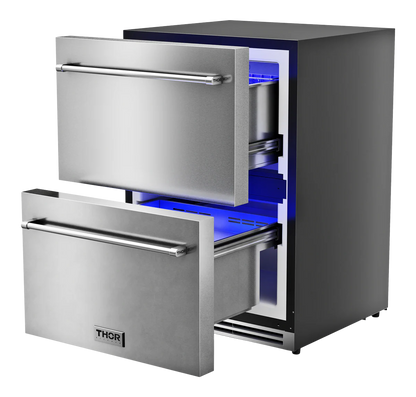 24-in 2 -Drawer Built-in/Freestanding Drawer Freezer (Stainless steel)