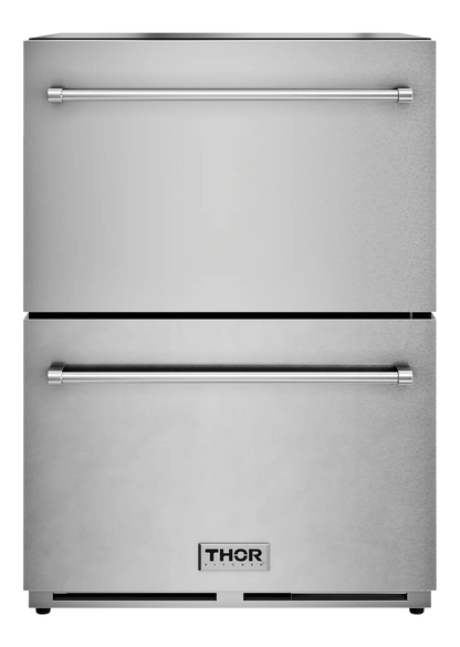 24-in 2 -Drawer Built-in/Freestanding Drawer Freezer (Stainless steel)