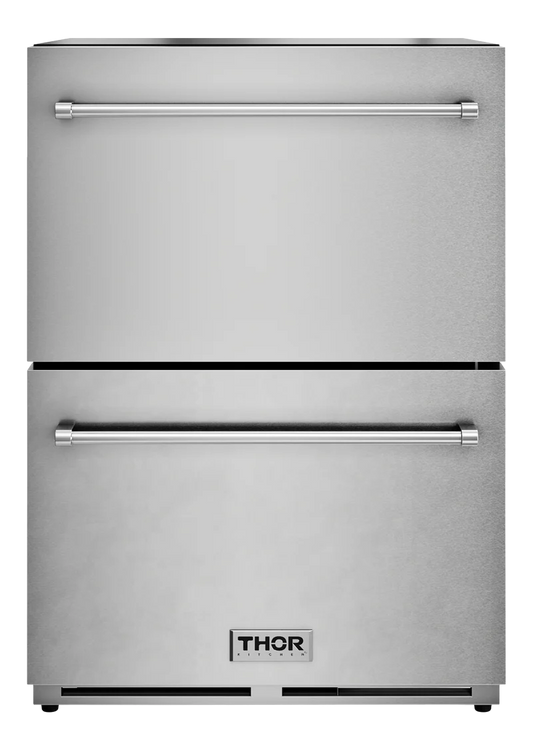 24-in 2 -Drawer Built-in/Freestanding Drawer Freezer (Stainless steel)
