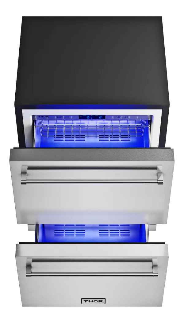 24-in 2 -Drawer Built-in/Freestanding Drawer Freezer (Stainless steel)