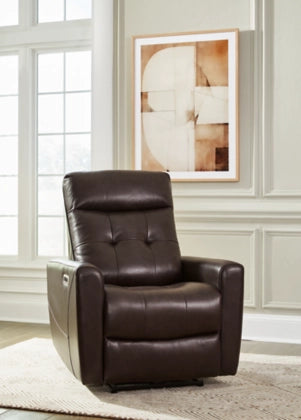 Pisgham Dual Power Leather Recliner