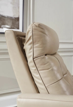 Pisgham Dual Power Leather Recliner