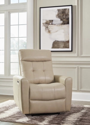 Pisgham Dual Power Leather Recliner