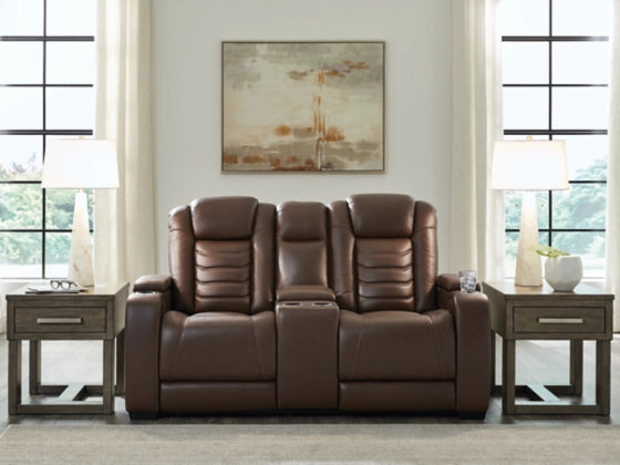 High Impact Power Reclining Loveseat With Console